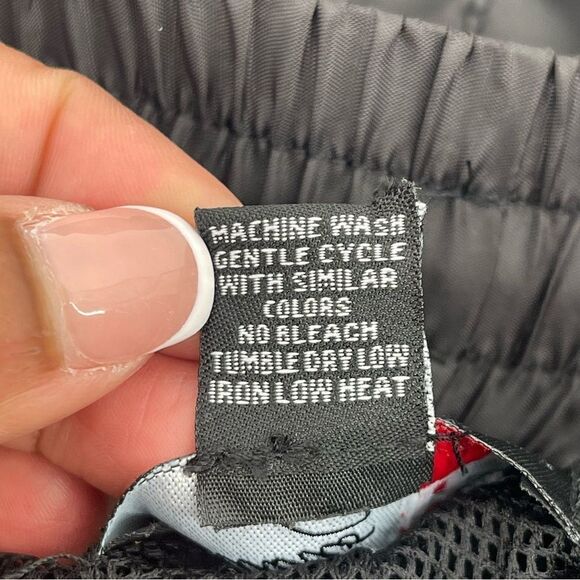 Studio Concept 23 Unisex Black Reflective Tape Y2K Drawstring Track Pants XL - Picture 12 of 16